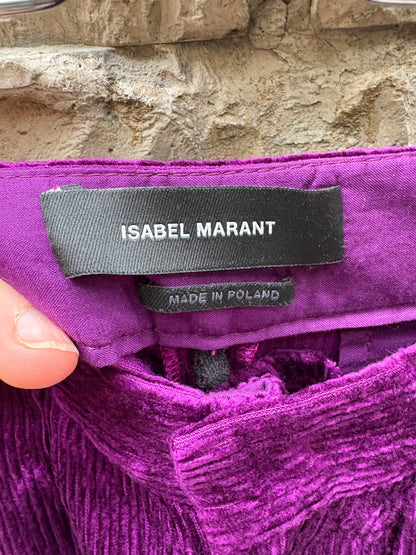 ISABEL MARANT. Pantalón pinzas pana ligero