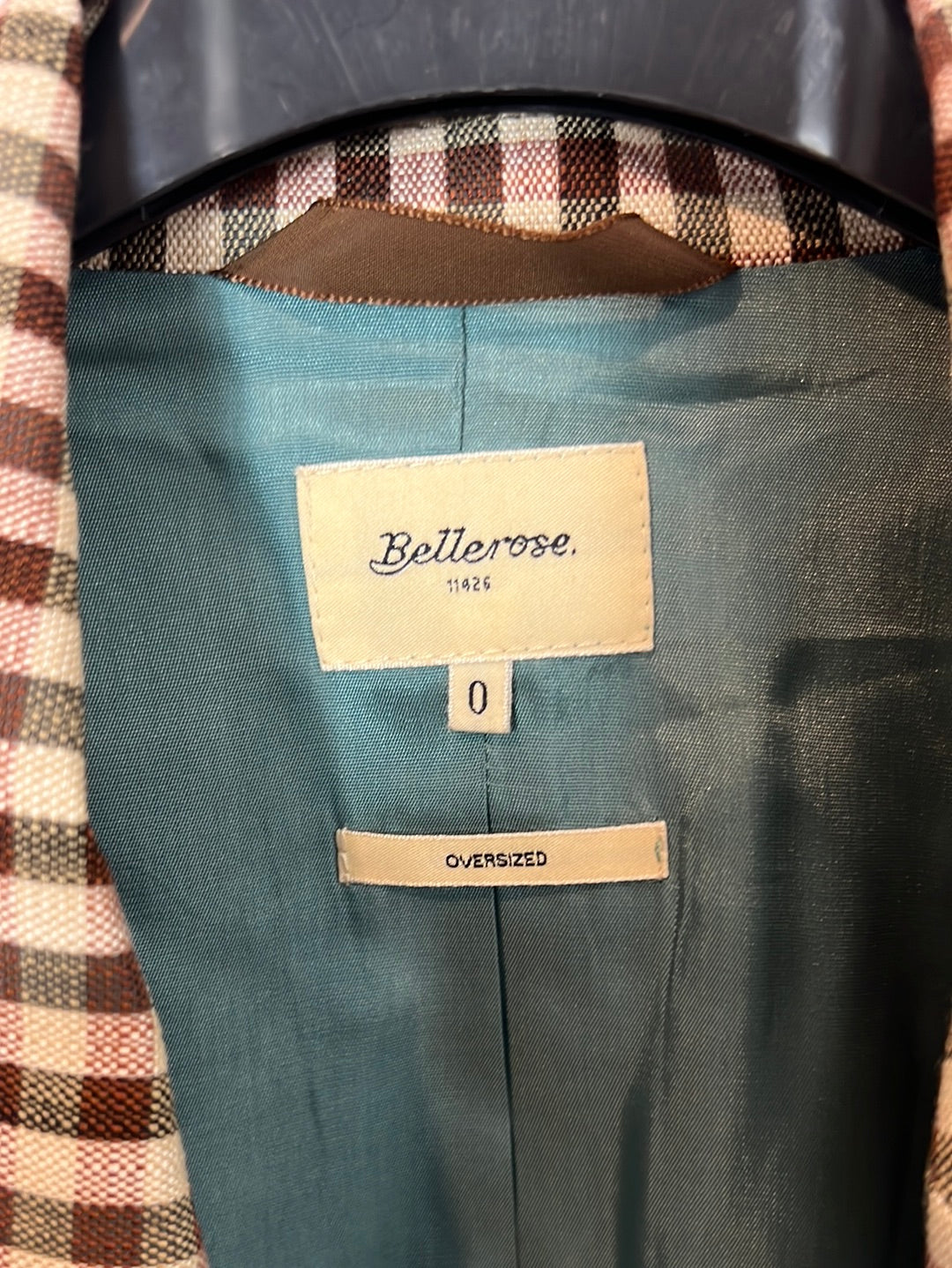 BELLEROSE. Blazer de cuadros oversized T.0(xs)