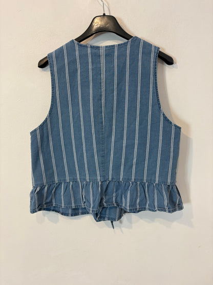DES PETITS HAUTS. Conjunto denim ligero rayas