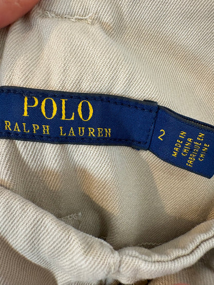 POLO RALPH LAUREN. Pantalón beige pinzas T.2(38)