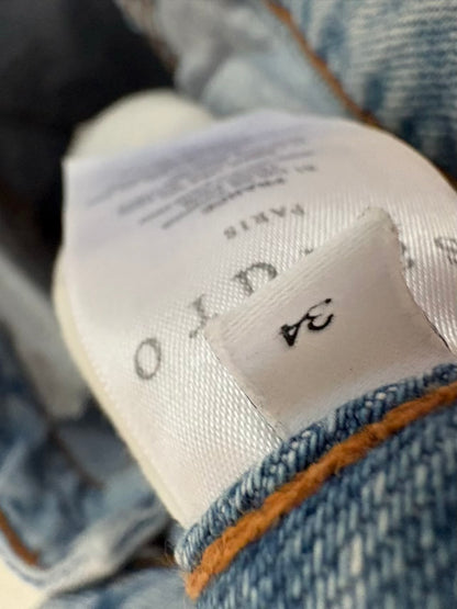 SANDRO. Denim slim fit lavado claro