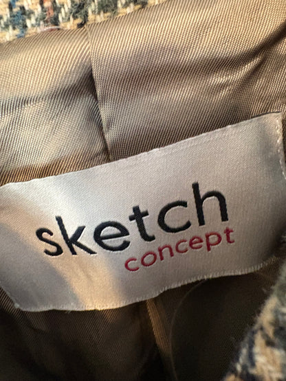 SKETCH CONCEPT. Abrigo pata de gallo con lana