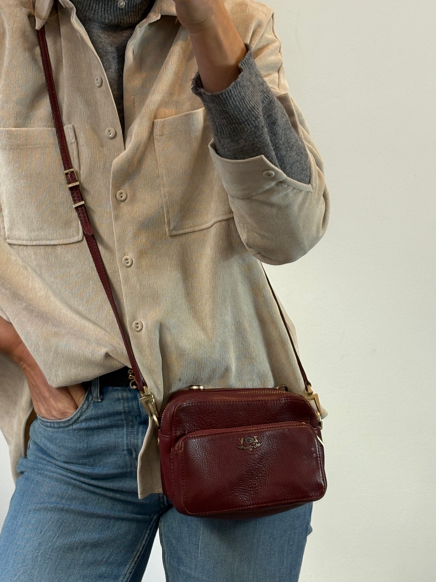 ZADIG&VOLTAIRE. Bolso burdeos piel