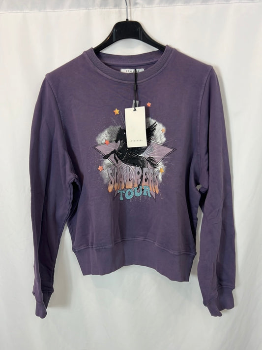 SCALPERS. Sudadera morada estampada T.m