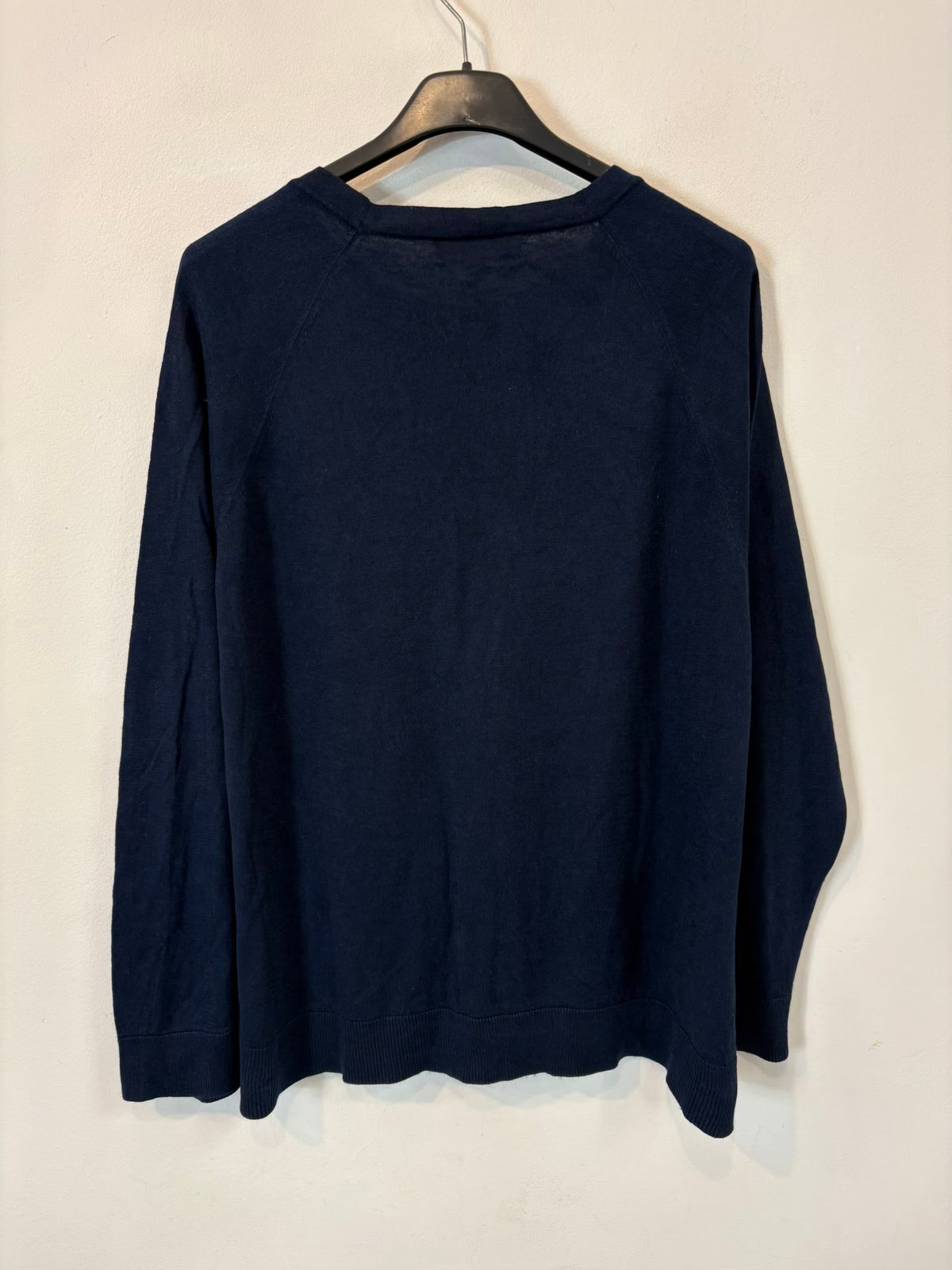 BEL CASHMERE. Jersey fino azul  seda y cashmere