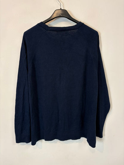 BEL CASHMERE. Jersey fino azul  seda y cashmere