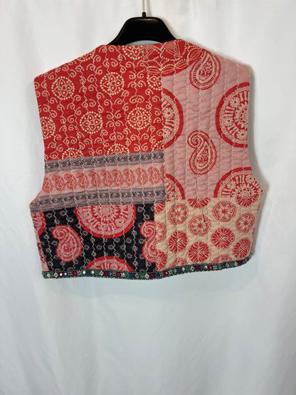 ZARA . Chaleco acolchado estampado. T L