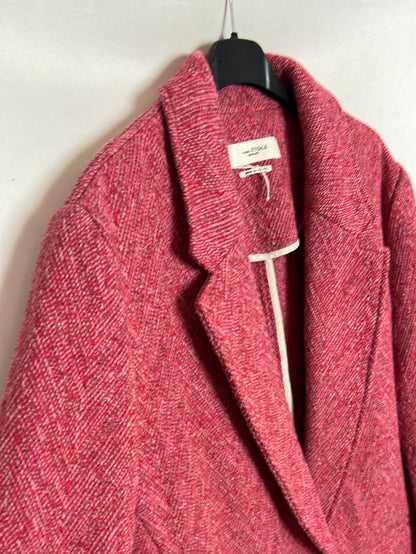 ISABEL MARANT ÉTOILE. Abrigo rosa jaspeado. T 34