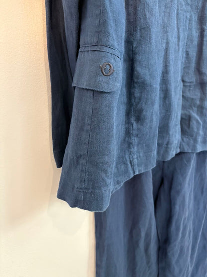 OTTOD´AME. Traje de chaqueta lino azul