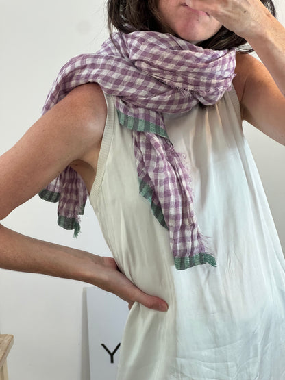 MALABABA. Pareo/fular cuadros