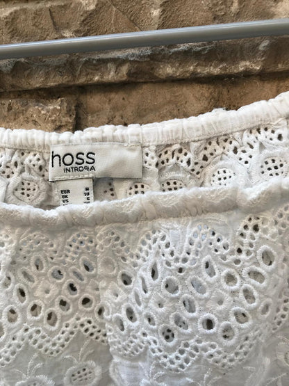 INTROPIA. Blusa blanca detalles bordados