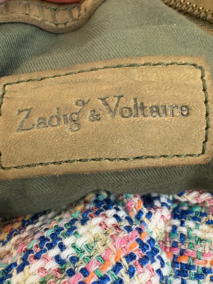 ZADIG & VOLTAIRE. Bolso piel verde tachuelas