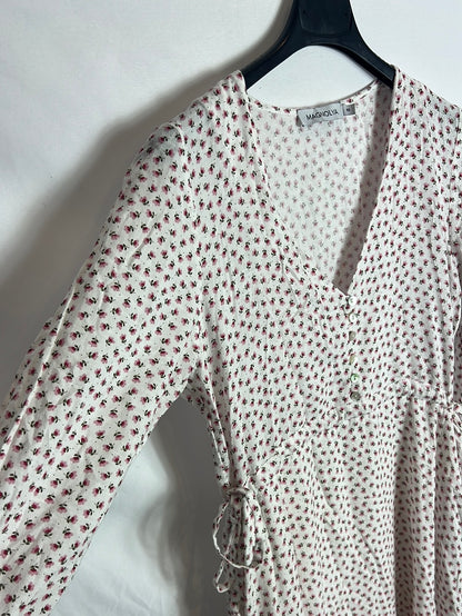 MAGNOLYA. Floral midi dress. Size 0 (S)