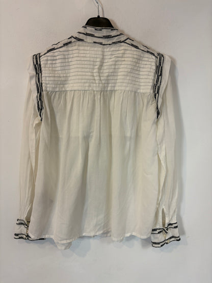 BA&SH. Blusa blanca bordados
