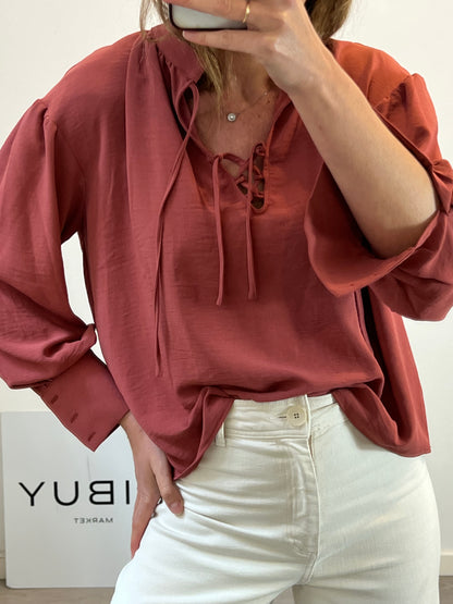NAME THE BRAND. Flowy rope blouse. TM