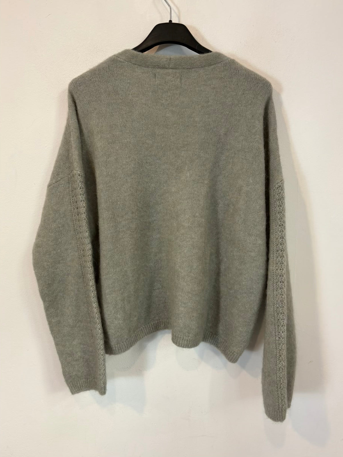 DES PETITS HAUTS. Chaqueta verde agua alpaca