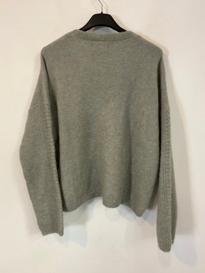 DES PETITS HAUTS. Chaqueta verde agua alpaca