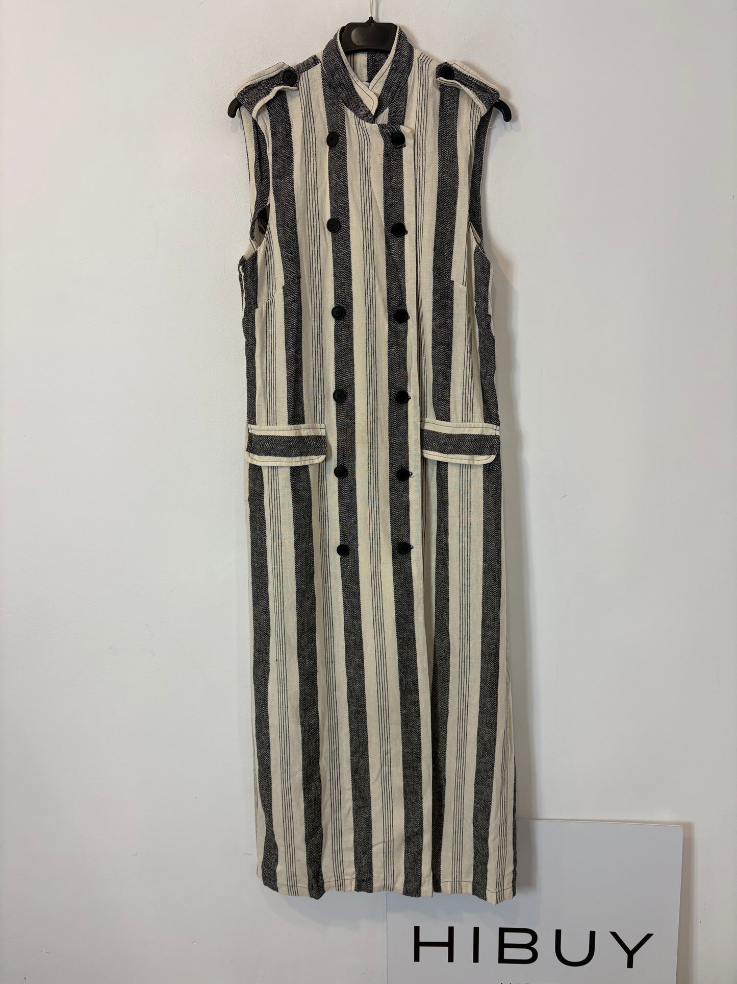 BYAM. Chaleco/vestido rayas lino