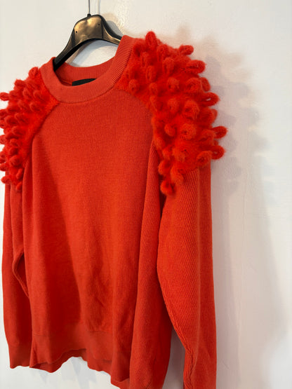 UTERQÜE. Jersey rojo detalle hombros