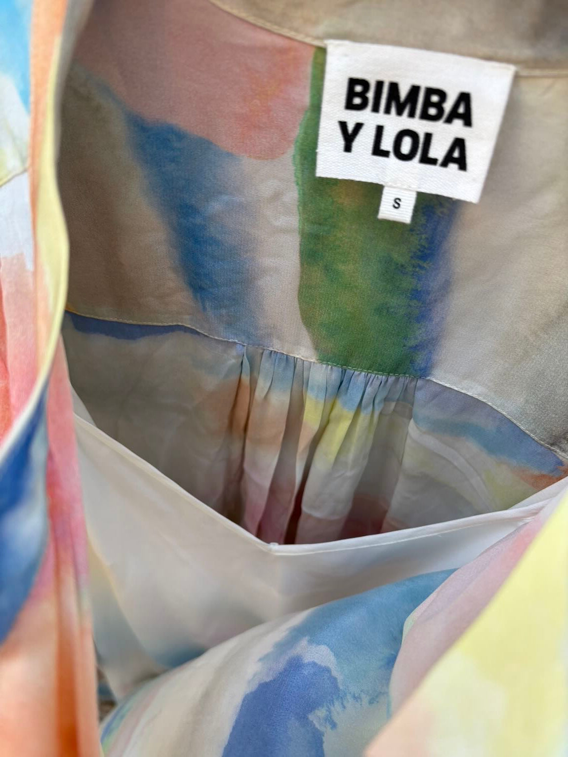 BIMBA Y LOLA. Vestido largo camisero multicolor