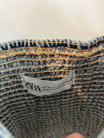 ZARA. Top denim abotonado T.m