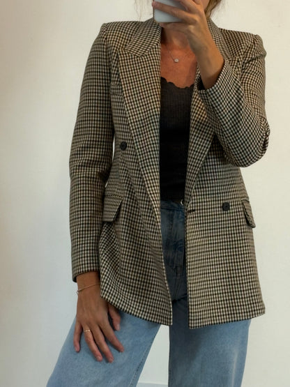 ZARA. Mustard textured back top. TS