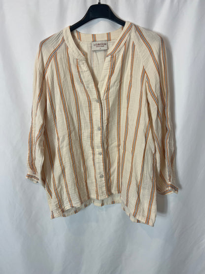 CLÖ&TILDE. Blusa algodón rayas. T S