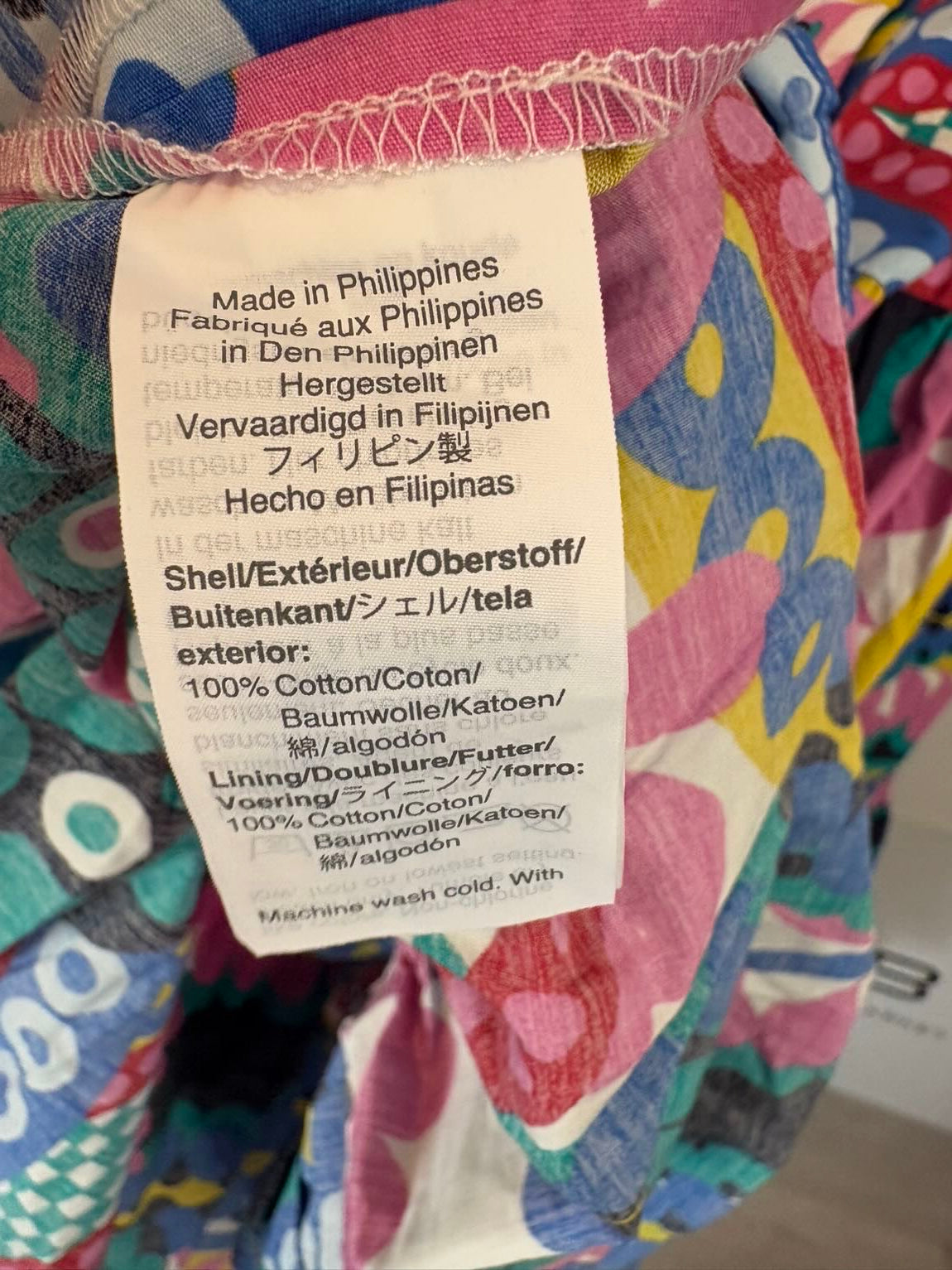 J.  CREW. Vestido multi estampado bolsillos