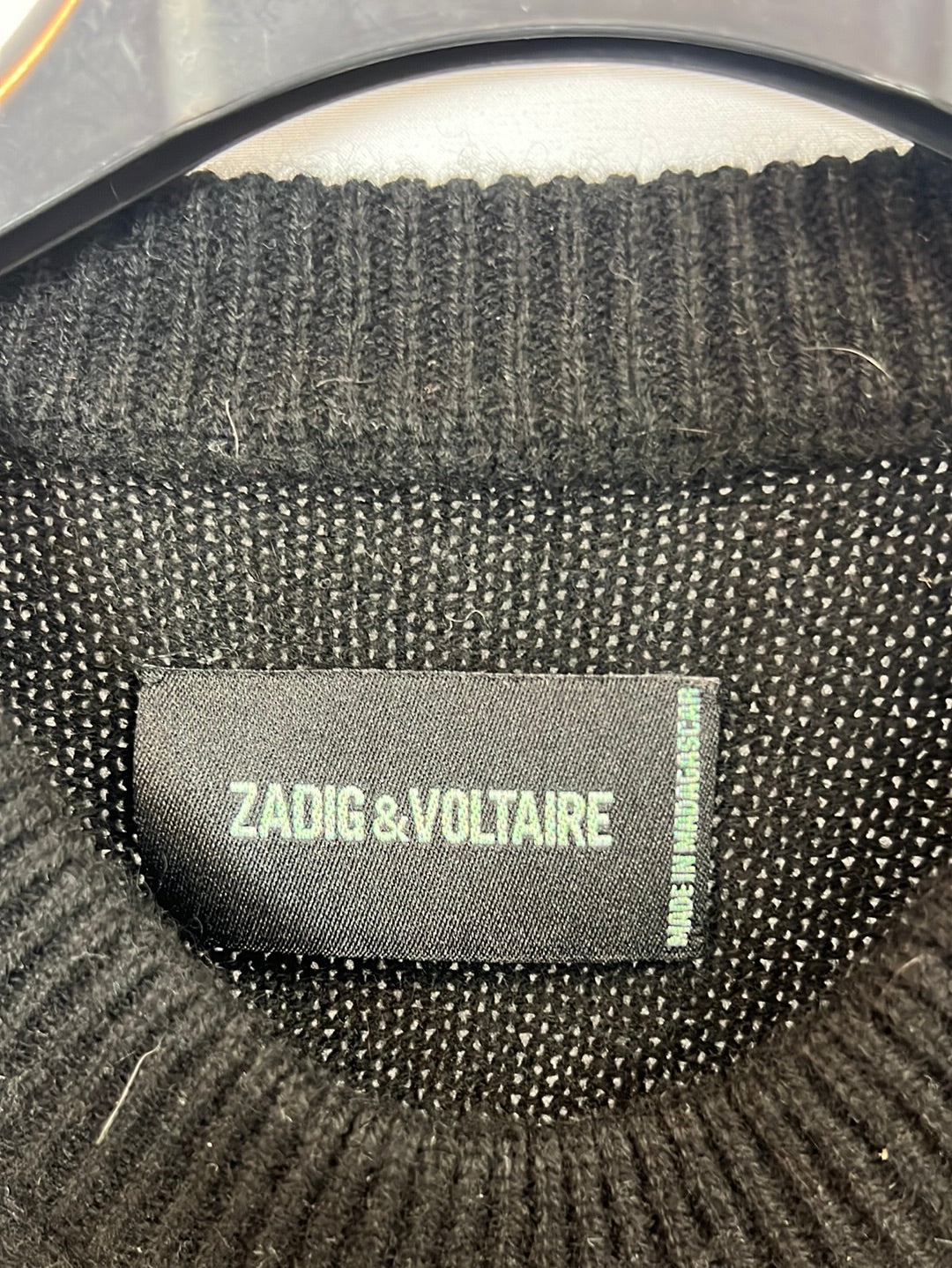 ZADIG&VOLTAIRE. Jersey negro cashmere estrellas. T XS