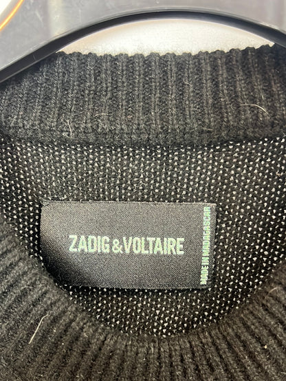 ZADIG&VOLTAIRE. Jersey negro cashmere estrellas. T XS