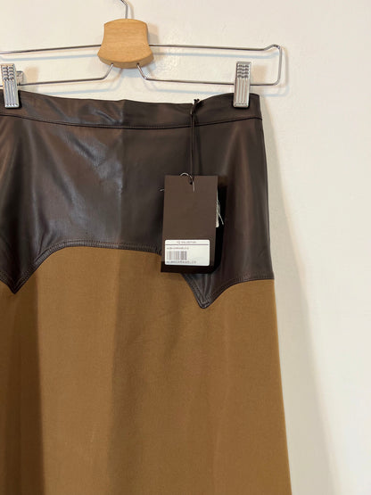 IQ COLLECTION. Double textured Ts midi skirt