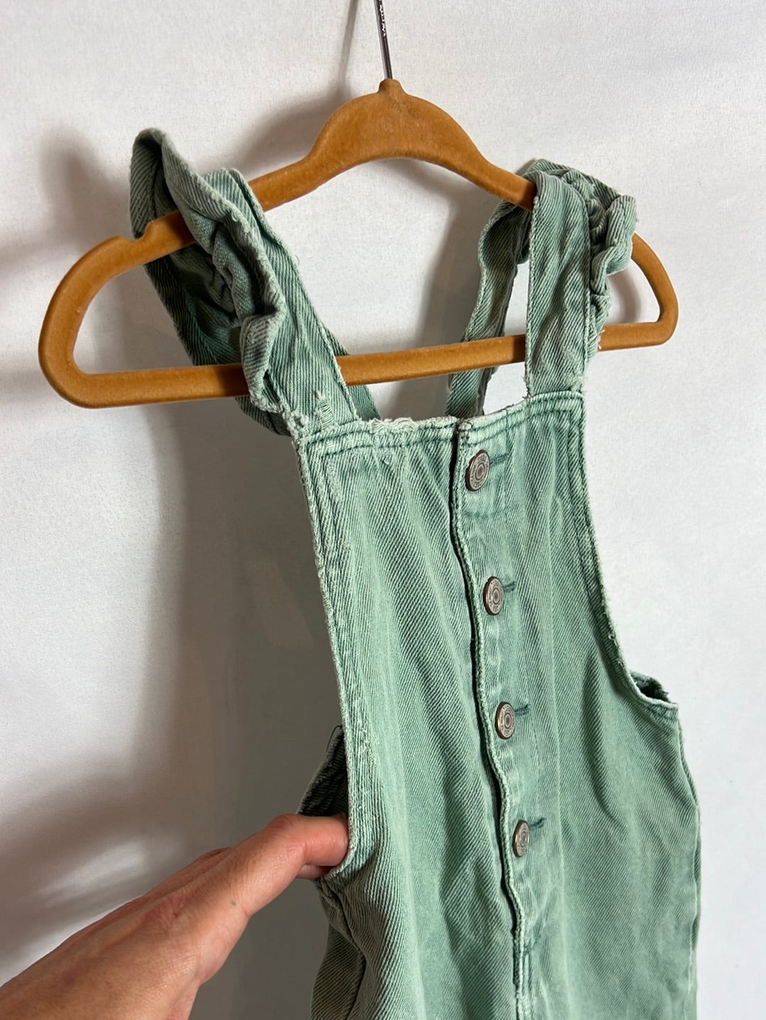 ZARA. Peto verde tejido denim. T 12-18 meses