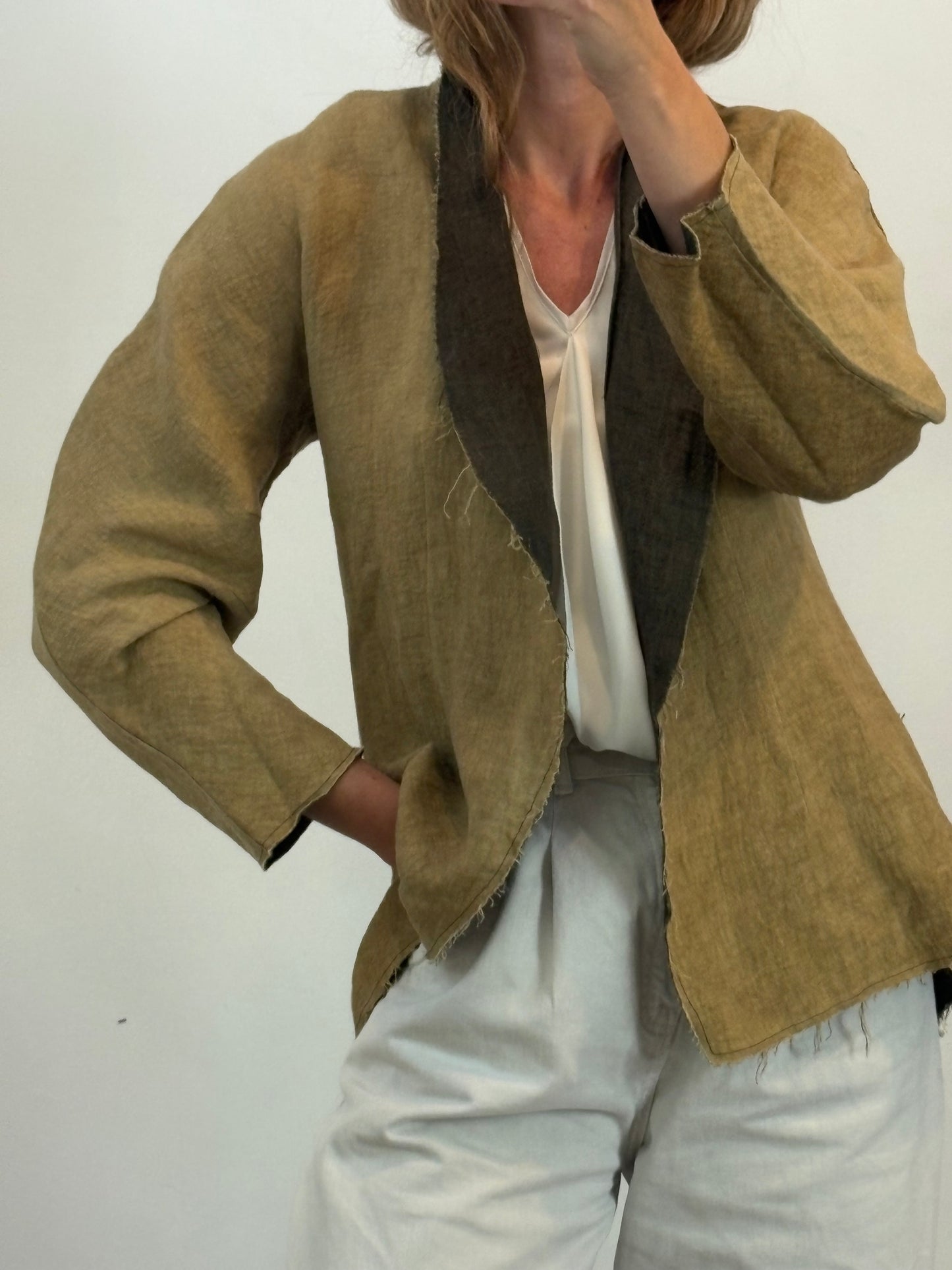 Chaqueta textura asiemtrica