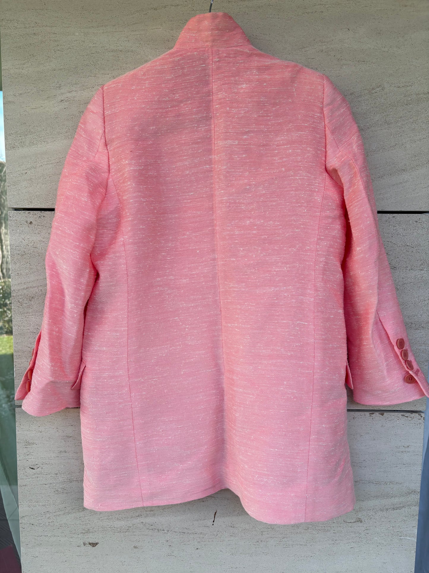 STELLA Mc CARTNEY. Americana rosa jaspeada seda