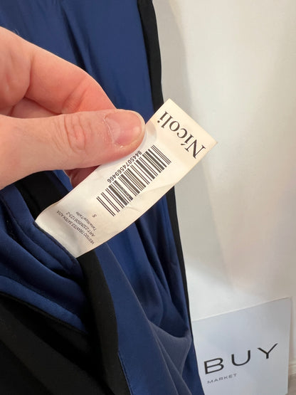 NÍCOLI. Vestido largo satinado azul . T S