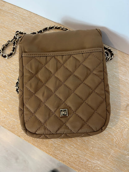 PURIFICACIÓN GARCÍA.  Bolso mini lona marrón