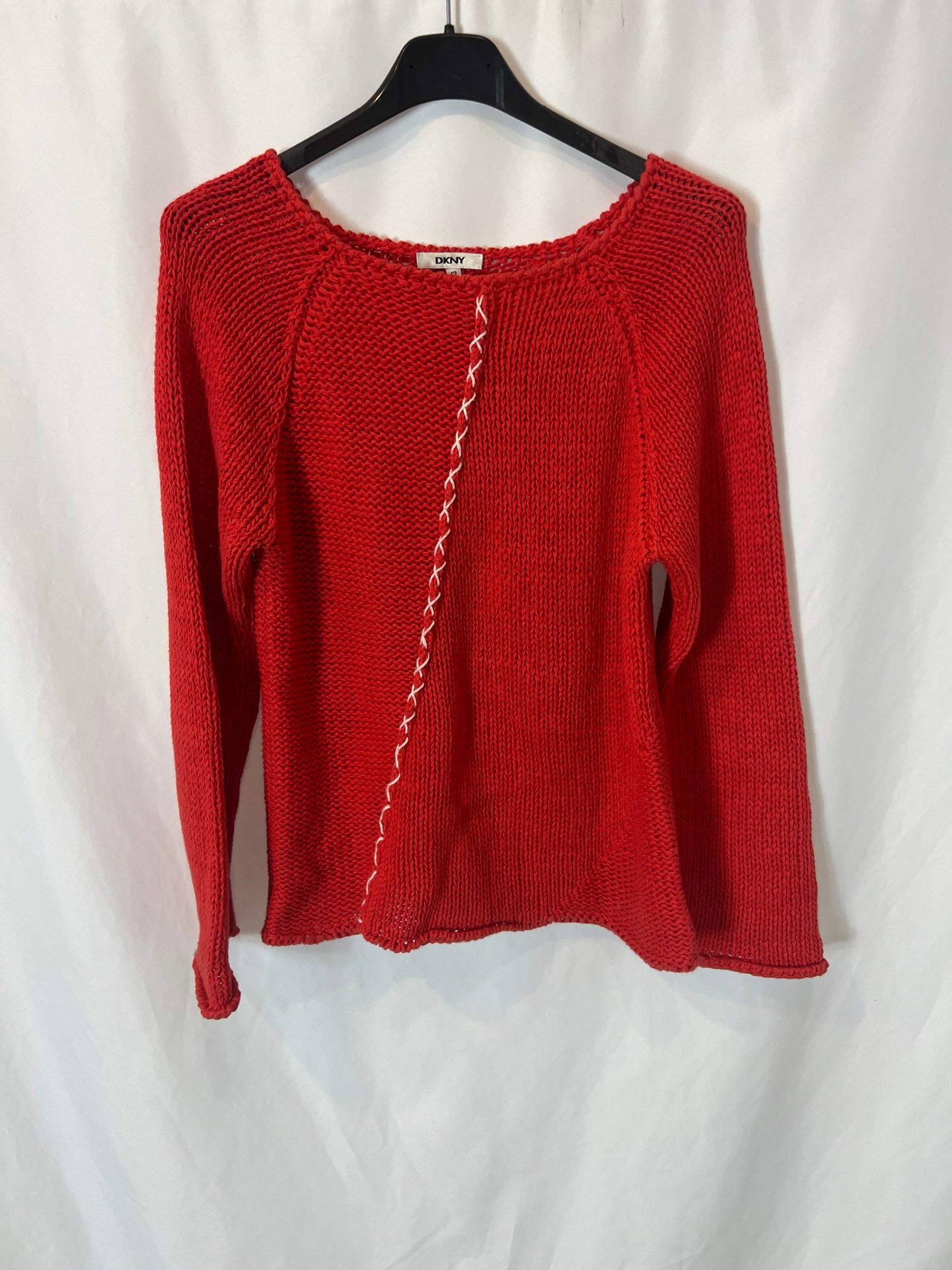 DKNY. Red sweater with details. Size 12 (XS)