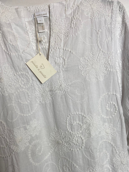 STEP BY STEP. Embroidered white dress. Size 12 years