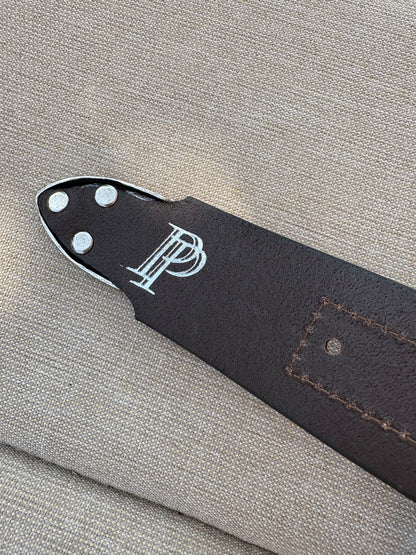 OTRAS. Cinturón marrón piel tachuelas. T S