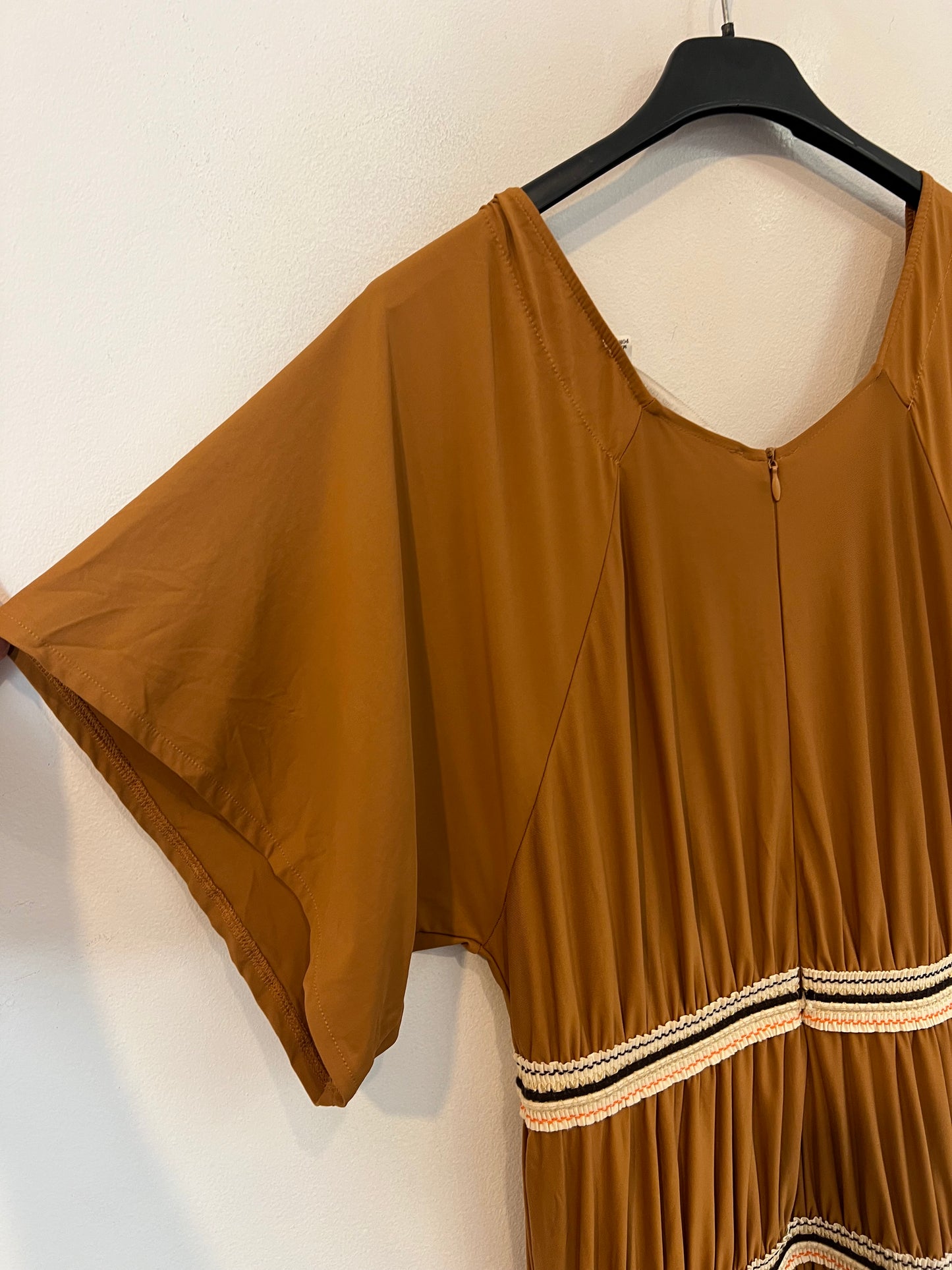 ZARA. Camel Ts long dress