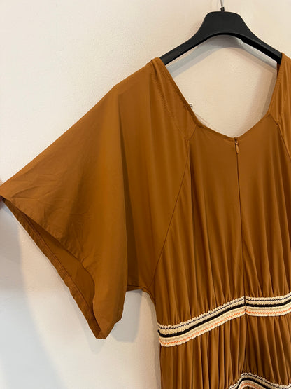 ZARA. Camel Ts long dress