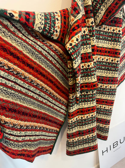 ZARA. Poncho/capa punto estampada T.s/m