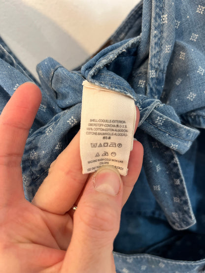 FREE PEOPLE. Mono efecto denim estampado T.s