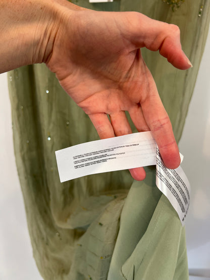 INTROPIA. falda verde abalorios T.42