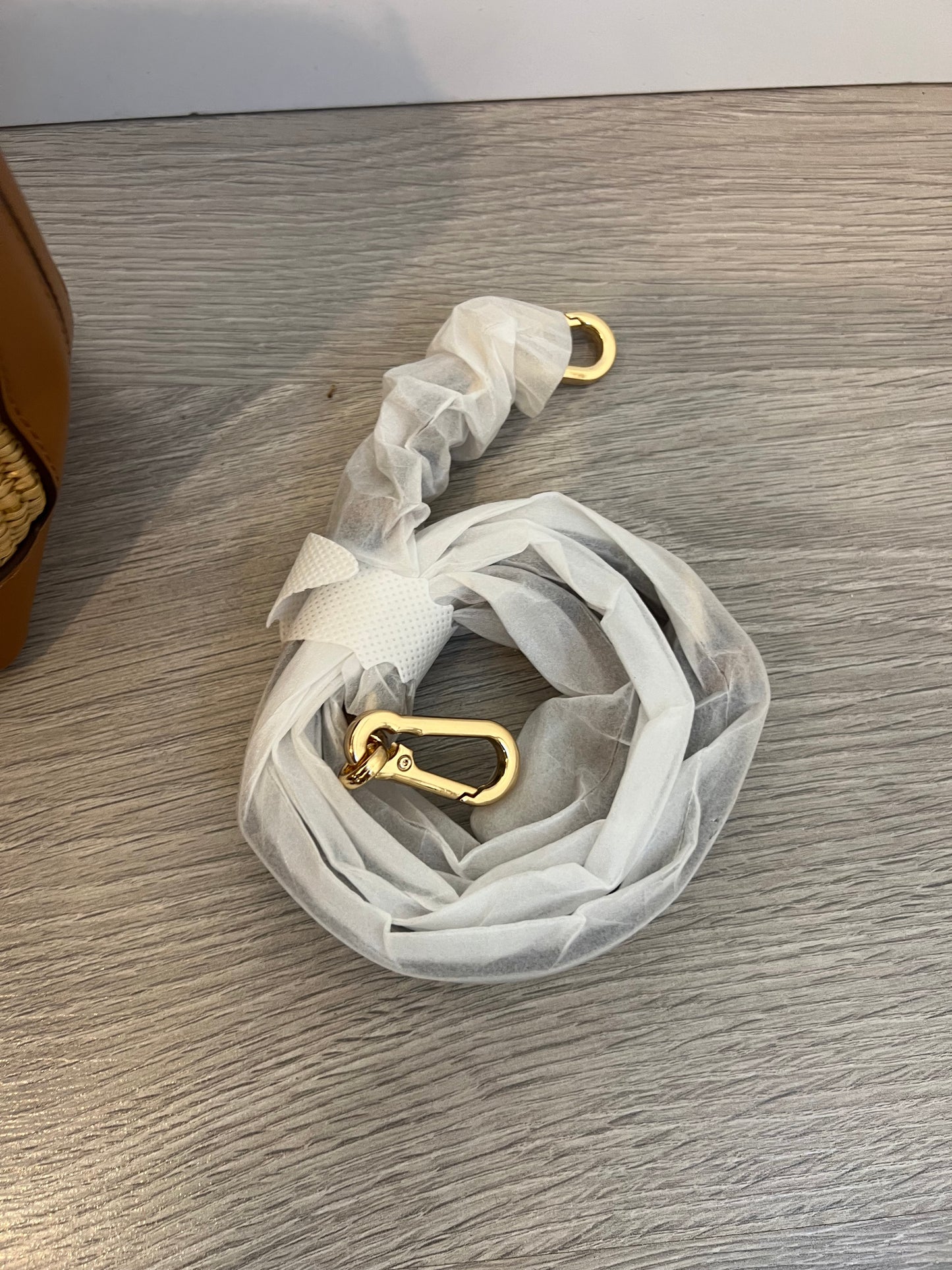 PARFOIS. Mini double handle raffia bag