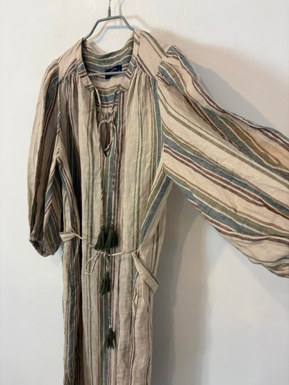 LLOYD´S. Vestido lago lino rayas