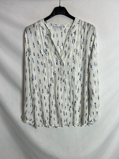 LONTANANZA. White blouse leaves. TL