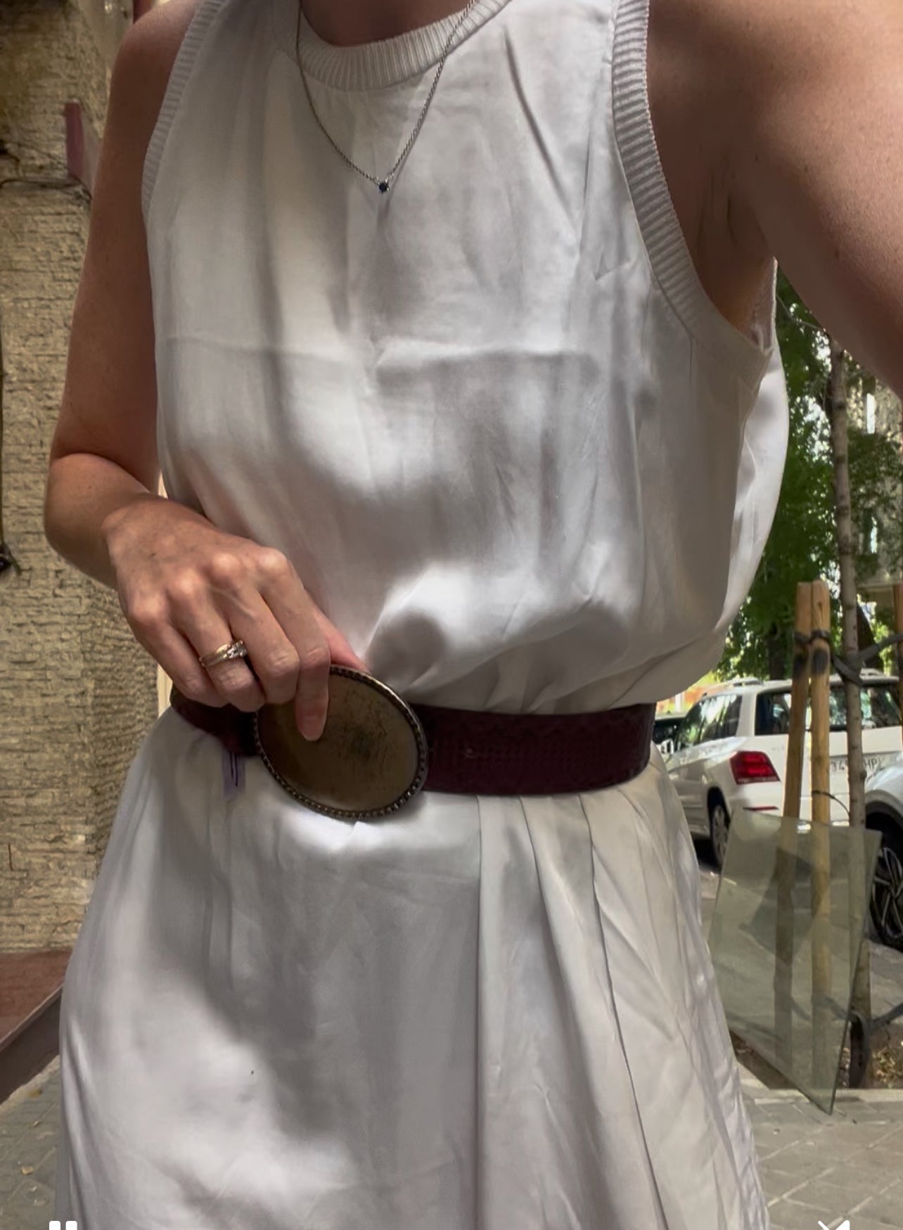 FREE PEOPLE. Brown leather belt. TS/M