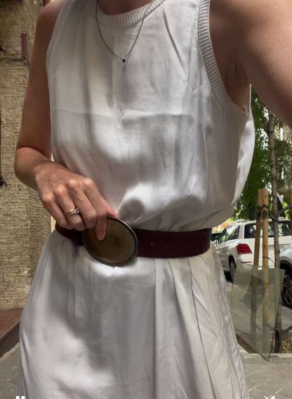 FREE PEOPLE. Brown leather belt. TS/M