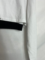 ZARA. Camiseta crop blanca manga larga. T S